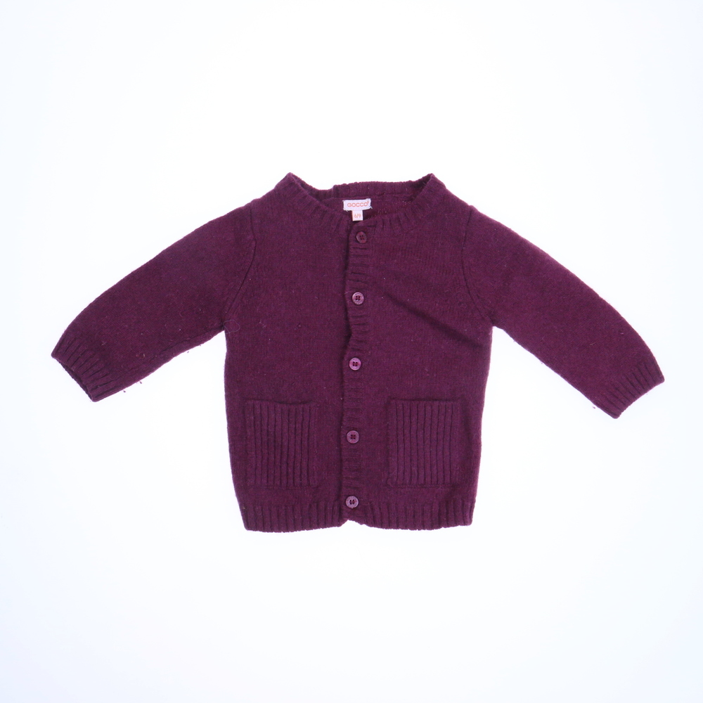 Gocco Girls Maroon Cardigan size: 6-9 Months